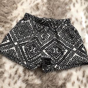 Black & White Aztec Shorts